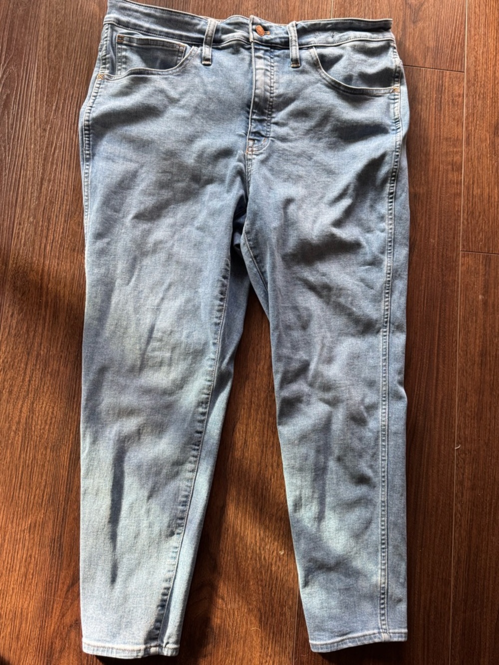 Madewell Curvy Roadtripper Jeans High Rise Skinny Light Wash Size 16w